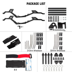 INJORA 313/324mm LCG Carbon Fiber Chassis Kit for TRX4 INJORA