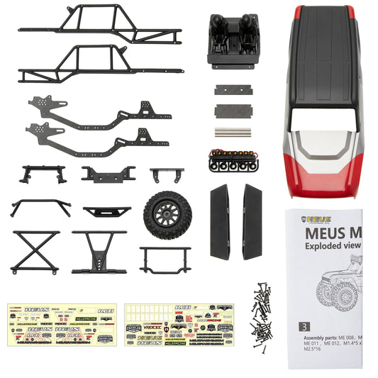 MEUS Racing MB24 Body 5.2in 132MM Axial Shell Body ABS+Nylon Carbon Fiber Frame For 1/24 Axial SCX24 Bronco Deadbolt JLU B-17 C10 - RED Heli Direct