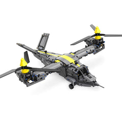 IMEX CaDA Tiltrotor Helicopter (Non-Motorized) Brick Building Set 1,436 Pieces (CAD61076) IMEX