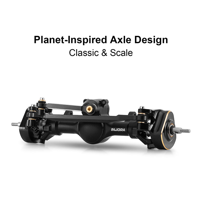 INJORA +4mm Planet Axles With Double Joint Shafts & Brass Steering Knuckles For 1/24 Axial SCX24 INJORA