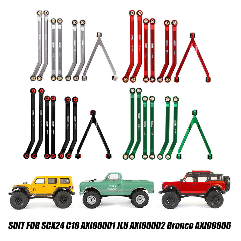 INJORA 7pcs High Clearance Chassis Links for Axial SCX24 Chevrolet Jeep Wrangler Bronco (SCX-52) INJORA