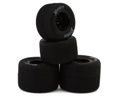 1RC Racing Pre-Mounted 1/18 Super Modified Hoosier Tires (Black) (4) (F/R) (Soft) Amain Hobbies