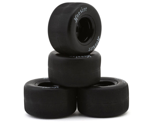 1RC Racing Pre-Mounted 1/18 Asphalt Modified Hoosier Tires (Black) (4) (F/R) (Soft) Amain Hobbies