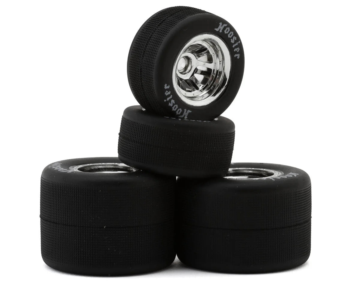 1RC Racing 1/18 Asphalt Sprint Car Tires (Chrome) (4) (Front & Rear) (Soft) Amain Hobbies