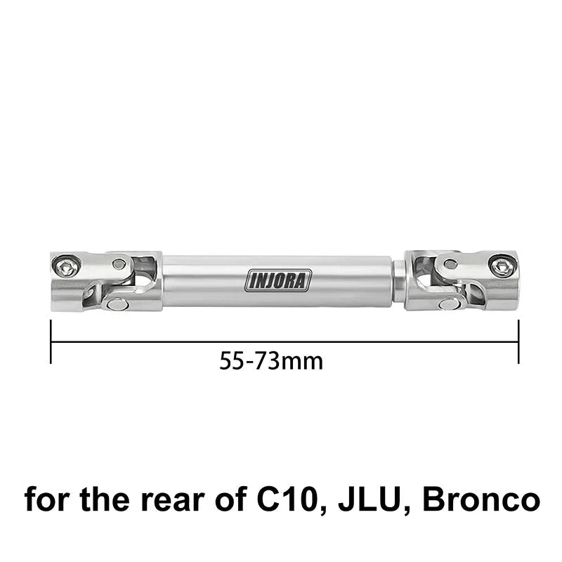 INJORA 1pcs Stainless Steel Drive Shaft with D Shaped Hole for SCX24 AX24 FCX18 FCX24m (Copy) (Copy) INJORA