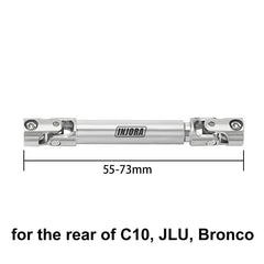 INJORA 1pcs Stainless Steel Drive Shaft with D Shaped Hole for SCX24 AX24 FCX18 FCX24m (Copy) (Copy) INJORA