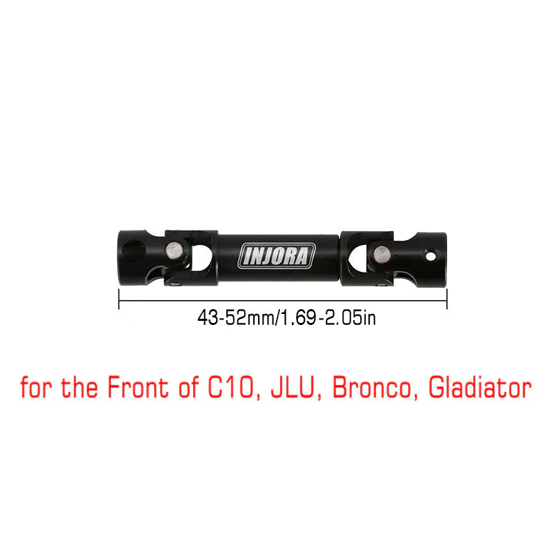 INJORA 1PCS Hardened Steel Center Drive Shaft for SCX24 Mods INJORA