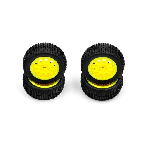 HobbyPlus Speck-SCT Tire Set ( Yellow ) Heli Direct