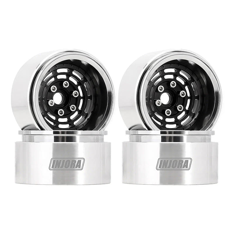 INJORA 1.9" Aluminum -10mm Offset Wheels for 1/10 RC Crawlers INJORA
