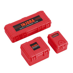 INJORA 3pcs Mini Storage Box Equipment Case Scale Accessory for 1/18 1/24 RC Crawler INJORA