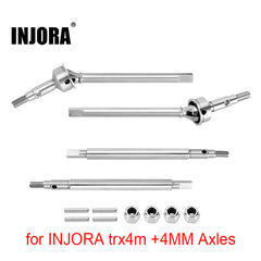 INJORA Stainless Steel Axle Shafts for INJORA TRX4M +4mm Axles (4M-96) (4M-96FR) INJORA