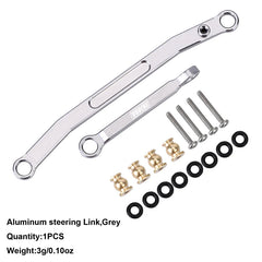 INJORA CNC Aluminum Steering Links for Axial SCX24 (SCX24-13BK)