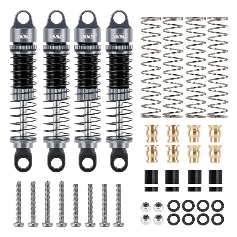 INJORA 53mm Threaded Oil Shocks for 1/18 Redcat Ascent-18 HPI Venture18 INJORA