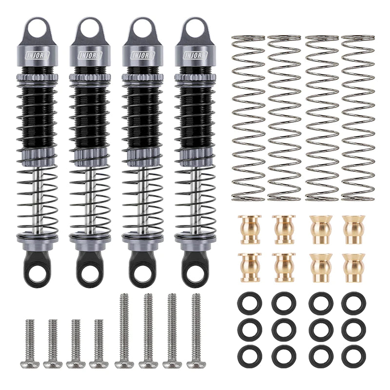 INJORA 59mm Long Threaded Oil Filled Shocks for 1/18 TRX4M (4M-42) INJORA
