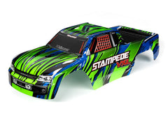 Traxxas Body, Stampede® VXL, green & blue (painted, decals applied) TRAXXAS