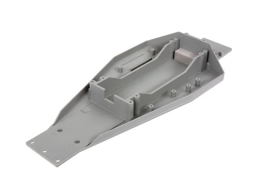 Traxxas Lower chassis (gray) (166mm long battery compartment) (fits both flat and hump style battery packs) (3728A)