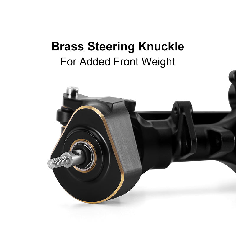 INJORA +4mm Planet Axles With Double Joint Shafts & Brass Steering Knuckles For 1/24 Axial SCX24 INJORA
