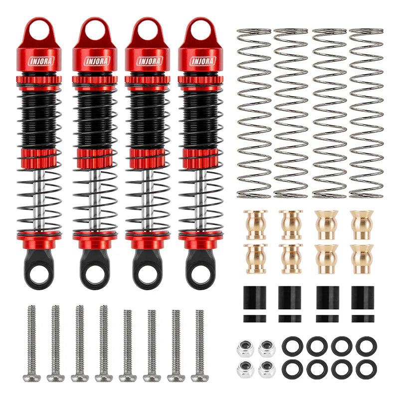 INJORA 53mm Threaded Oil Shocks for 1/18 Redcat Ascent-18 HPI Venture18 INJORA