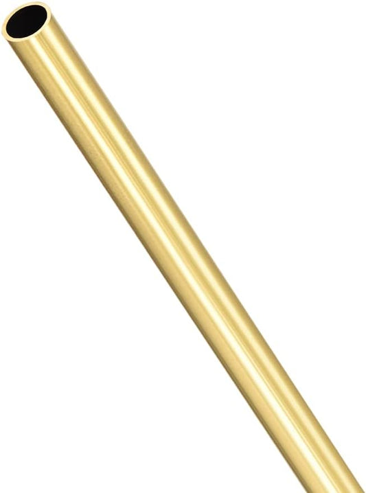 Brass Round Tube, 300mm Length 6mm OD 0.5mm Wall Thickness