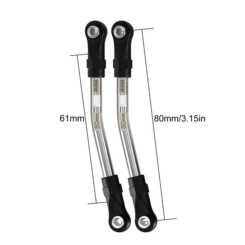 INJORA Stainless Steel High Clearance Links with Rod Ends for 1/10 RC Crawler(LT03-80) INJORA