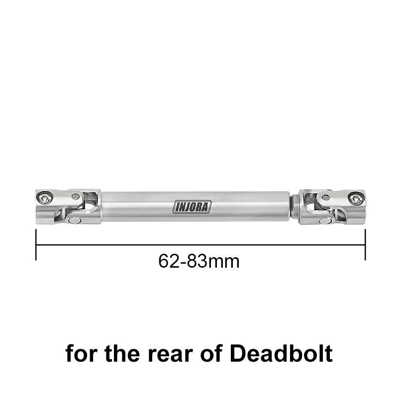 INJORA 1pcs Stainless Steel Drive Shaft with D Shaped Hole for SCX24 AX24 FCX18 FCX24m (Copy) (Copy) (Copy) INJORA