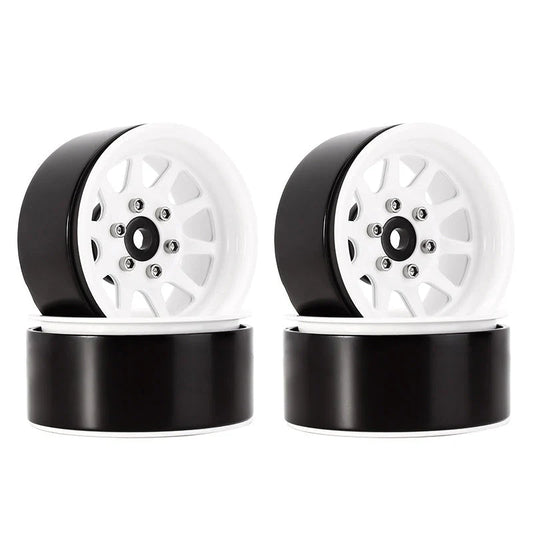 INJORA 1.9" 10-spoke Stamped Steel Wheels for 1/10 RC Crawlers INJORA