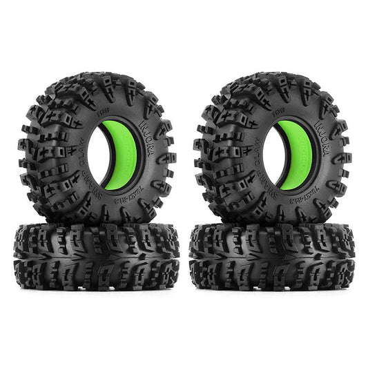 INJORA 1.3" 70*27mm Swamp Claw Tires & Silicone Rubber Inserts Combo (4) INJORA