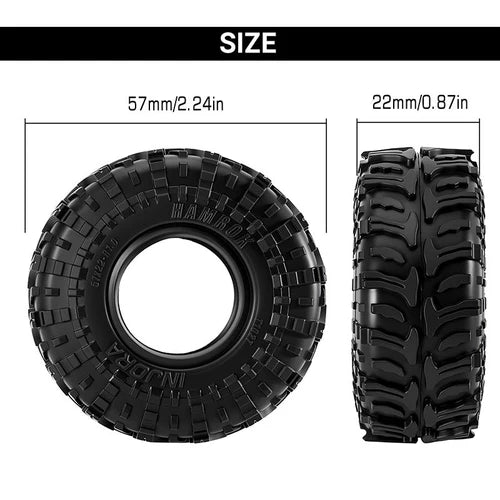 INJORA 1.0" 57*22mm HAMROK Tires (T1027) (4) INJORA