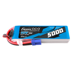 Gens Ace 5000mAh 3S 45C 11.1V G-Tech Lipo Battery Pack with EC5 Plug GensTattu