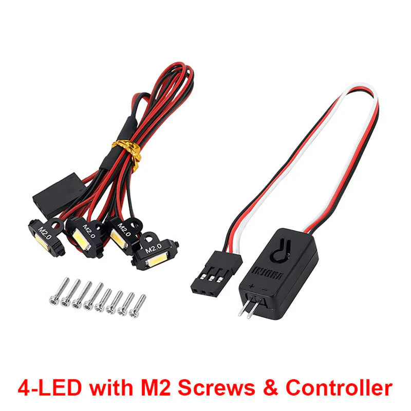 INJORA: Rock Lights Kit with Controller for 1/18 1/24 RC Crawler INJORA