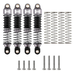 INJORA 53mm Aluminum Threaded Oil Filled Shocks for 1/18 TRX4M (4M-24) Grey (4M-24GL-4) INJORA