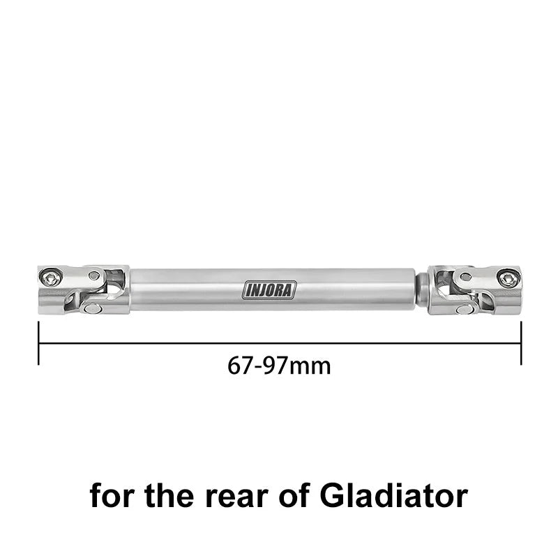 INJORA 1pcs Stainless Steel Drive Shaft with D Shaped Hole for SCX24 AX24 FCX18 FCX24m INJORA