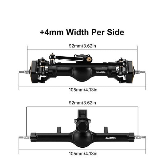 INJORA +4mm Planet Axles with Double Joint Shafts for 1/24 SCX24