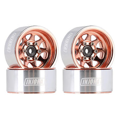 INJORA 1.0" Negative Offset 3.78mm Deep Dish Stamped Steel Wheel Rims for 1/24 RC Crawlers (4) (W1004) INJORA