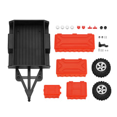 INJORA: Utility Trailer With Hitch And Storage Boxes For 1/18 TRX4M (AX-TC07)