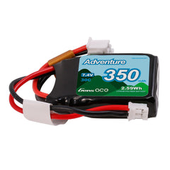 Gens ace 350mAh 2S 30C 7.4V Lipo Battery | JST Plug | Adventure (Non-G-Tech) GensTattu