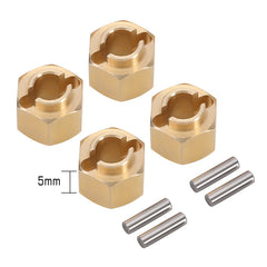 INJORA 4PCS 5/6/7/10mm Brass Wheel Hex Hub Extenders For 1/18 TRX4M (4M-02)