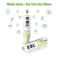 EBL Rechargeable AAA Batteries 1100mAh Ni-MH