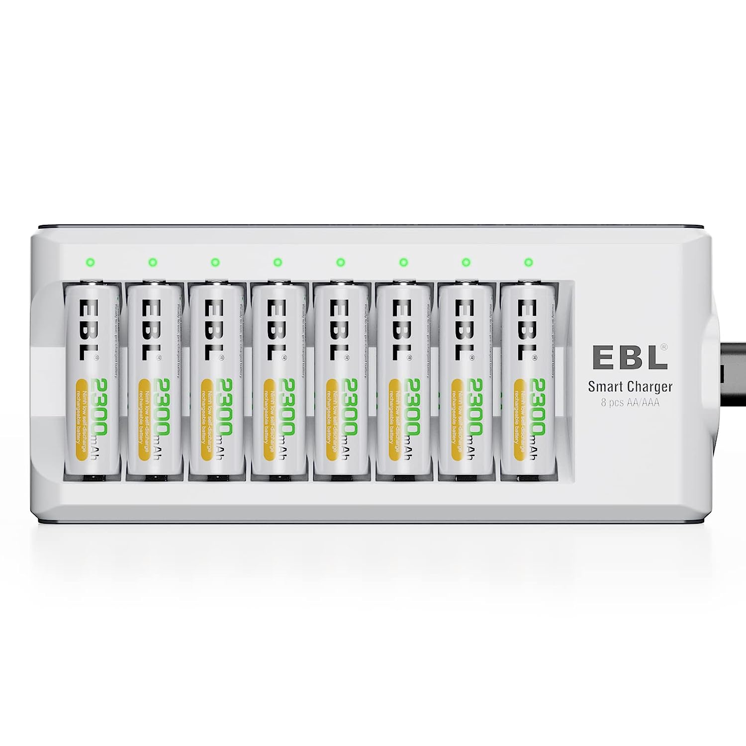 EBL Rechargeable AA Batteries 2800mAh Long Lasting Battery (8 Counts) with Battery Charger for AA AAA Batteries Amazon