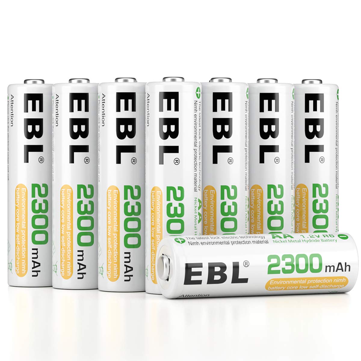 EBL Pack of 16 AA Batteries Rechargeable NiMH 2300mAh Everyday Battery Amazon