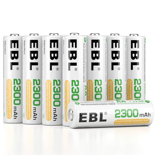 EBL Pack of 16 AA Batteries Rechargeable NiMH 2300mAh Everyday Battery Amazon