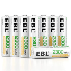 EBL Pack of 16 AA Batteries Rechargeable NiMH 2300mAh Everyday Battery Amazon