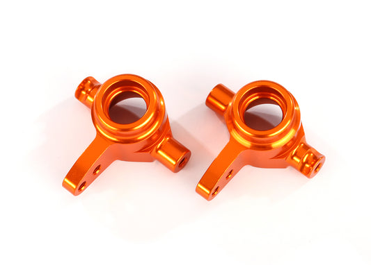 Traxxas Steering Blocks, 6061-T6 Aluminum (orange-anodized), Left & Right (6837A)