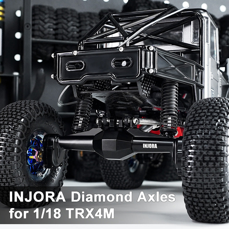 INJORA +5mm Diamond Portal Axles With Lay Down Servo Mount & Links For 1/18 TRX4M INJORA