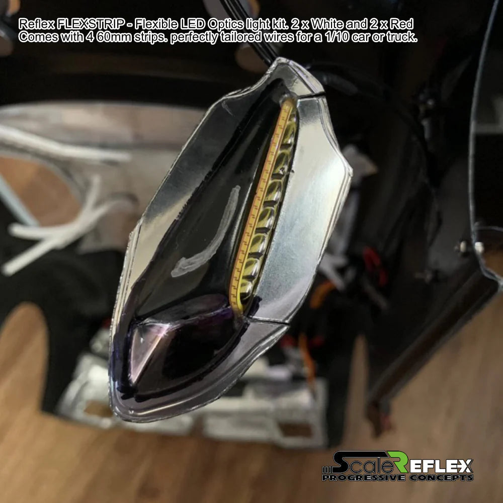 SCALE REFLEX: FLEXSTRIPS – LED OPTICS LIGHTS (FLEXIBLE) ANGEL EYE HALO LED FOR 1-10 CAR – 700621 Super-G