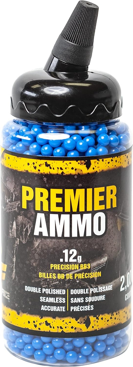 Airsoft BBS 0.12g 6mm 2000 Rounds with an resealable Plastic Bottle& an Easy-Pour spout,Yellow Airsoft pellets