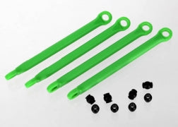 Traxxas Push rod (molded composite) (green) (4)/ hollow balls (8)(7118G)