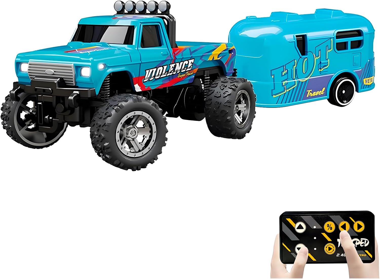 1:64 R/C With APP control - 6-wheeler truck HG4-306 W/Trailer RC PRO