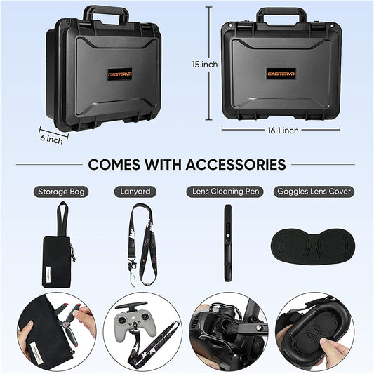 DJI FPV Drone Case, GAGITERVR Waterproof Suitcase for FPV Combo Fly More and Accessories Safe and Portable
