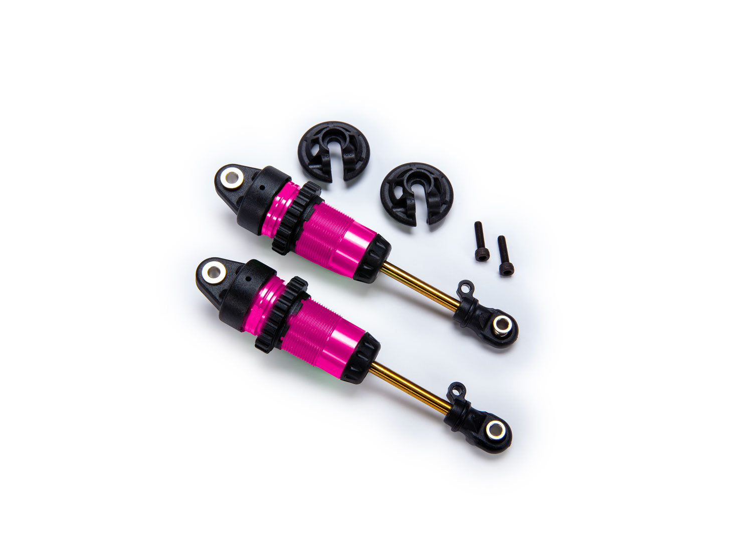 Traxxas Shocks, GTR Long Hard-Anodized, PTFE-Coated Bodies with TiN shafts (assembled) (7461X) TRAXXAS